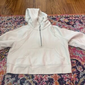 women cream scuba lululemo half zip